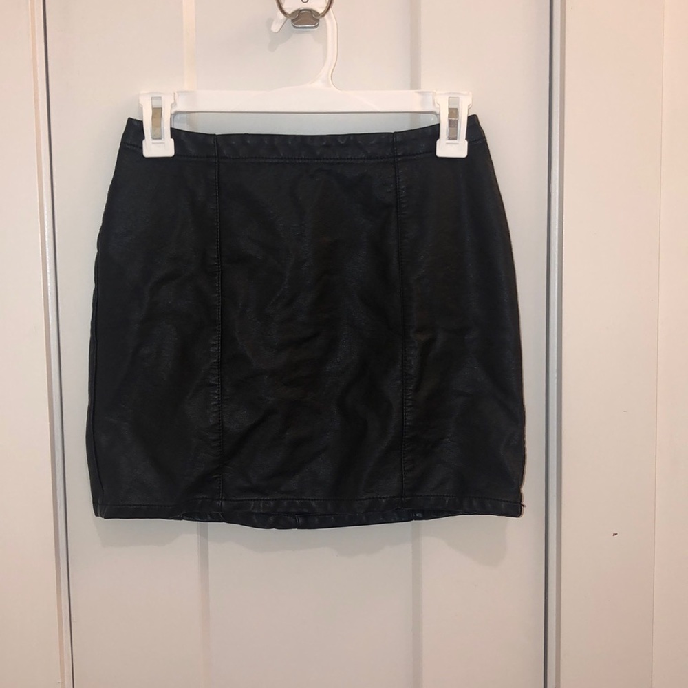 Faux leather skirt